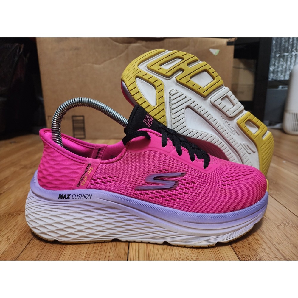 Skechers Slip-ins Max Cushioning Elite 2.0 Raspberry Pink Women 6 Sneaker 129626